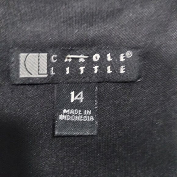 Carole Little Black Mother of The Bride Bodycon Tiered Square Neck Dress Size 14 - Picture 6 of 11